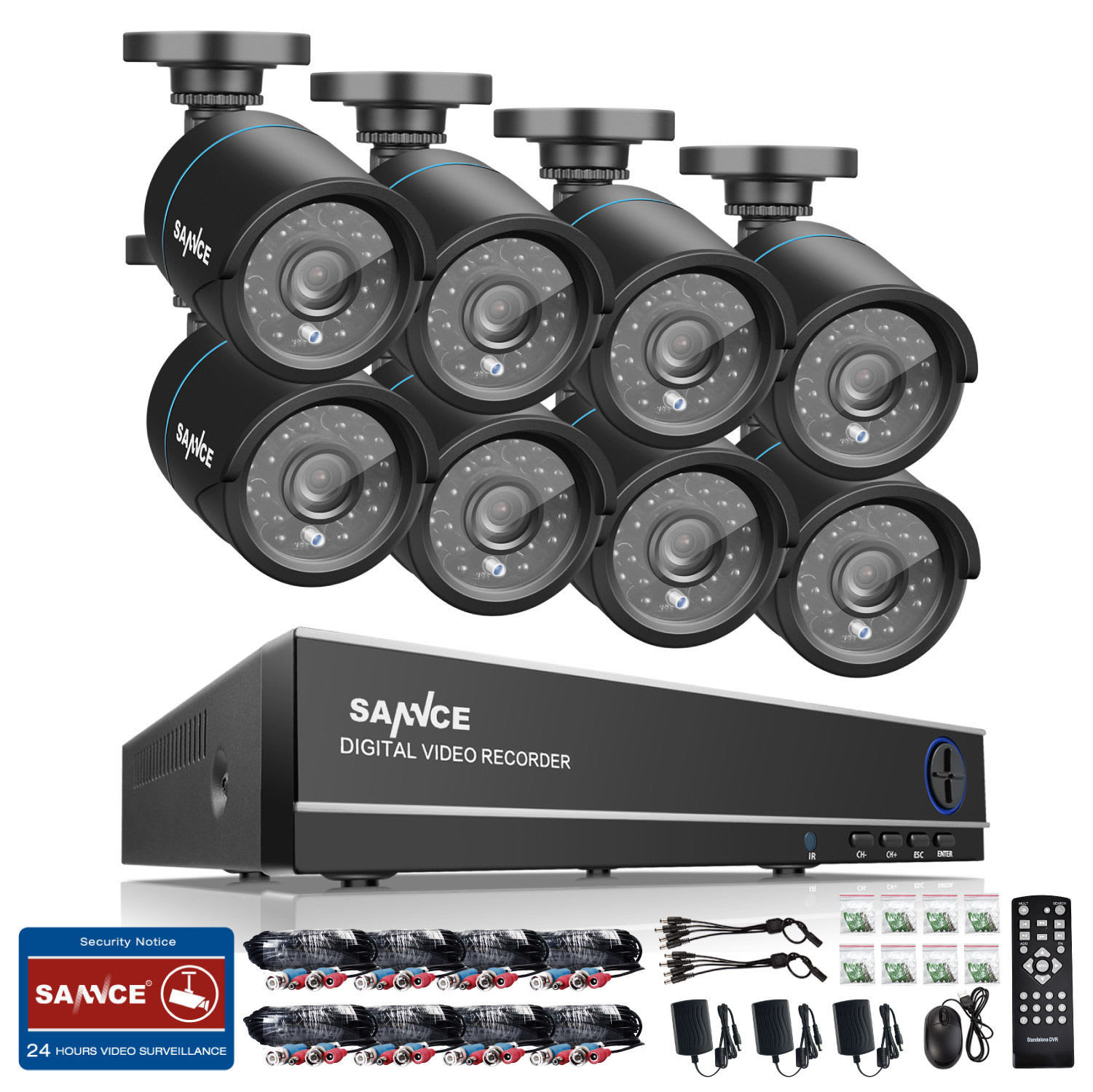 Sannce 8-Ch. 720p Security System for $117 + free shipping