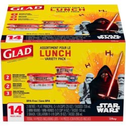 Glad Star Wars Lunch 14-Piece Set for $3 + pickup at Walmart
